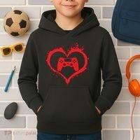 Gamer Heart Kids Hoodie thumb 2