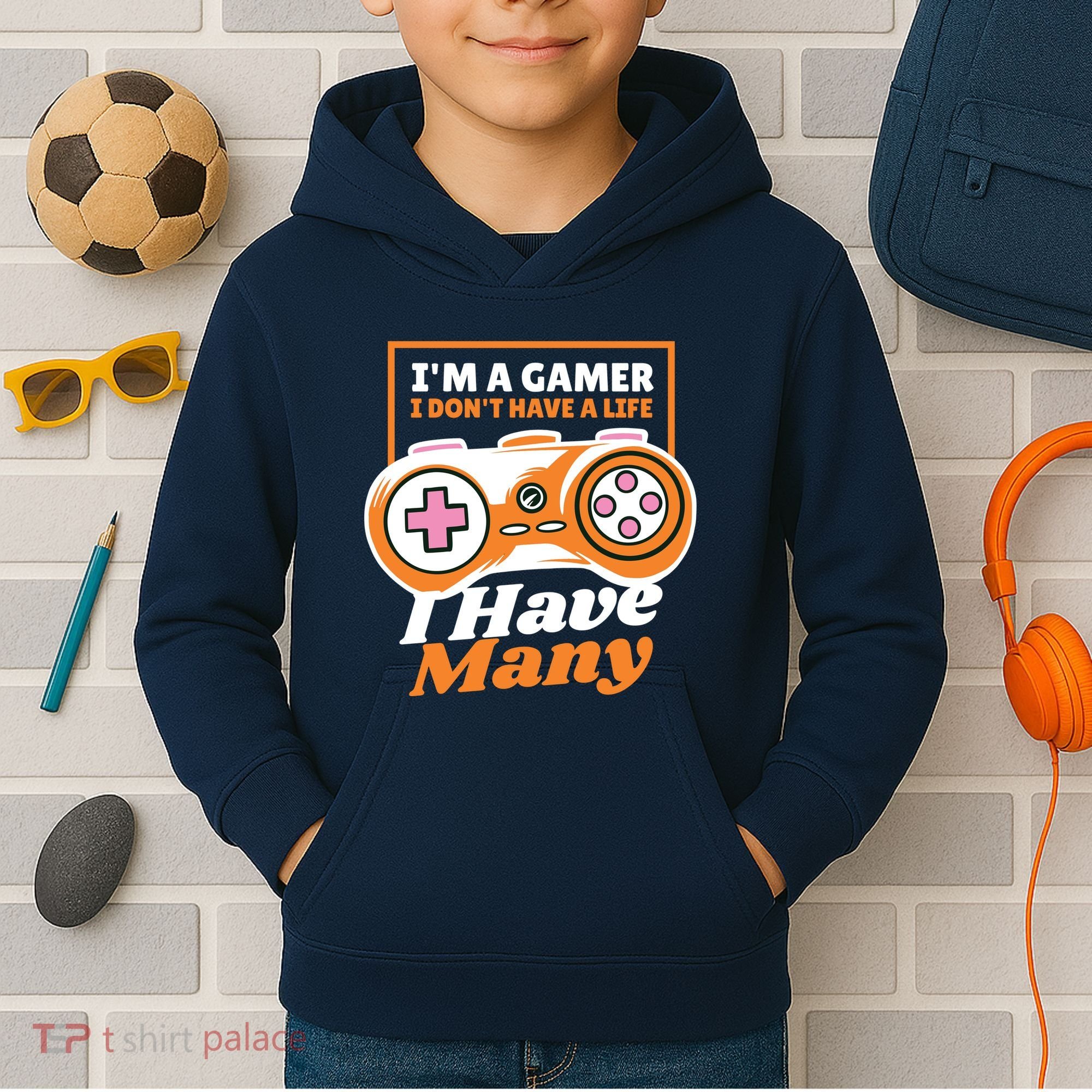 Gamer I Don't Have A Life I Have Many Kids Hoodie