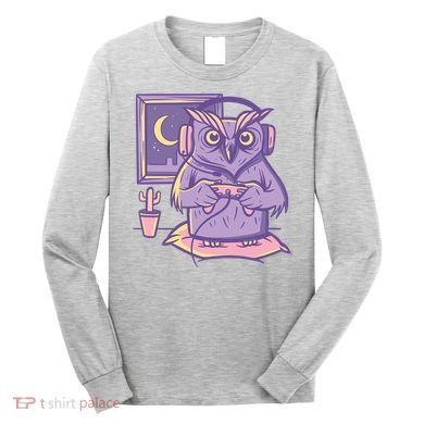 Gamer Owl Long Sleeve Shirt