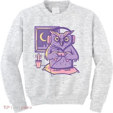 Gamer Owl Kids Sweatshirt