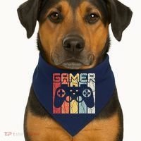 Gamer Retro Controller USA-Made Doggie Bandana thumb 1