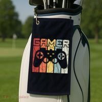Gamer Retro Controller Golf Towel thumb 2
