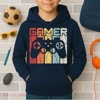 Gamer Retro Controller Kids Hoodie thumb 2