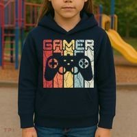Gamer Retro Controller Kids Hoodie thumb 3