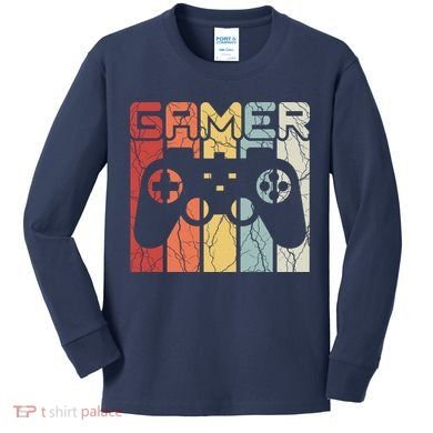 Gamer Retro Controller Kids Long Sleeve Shirt