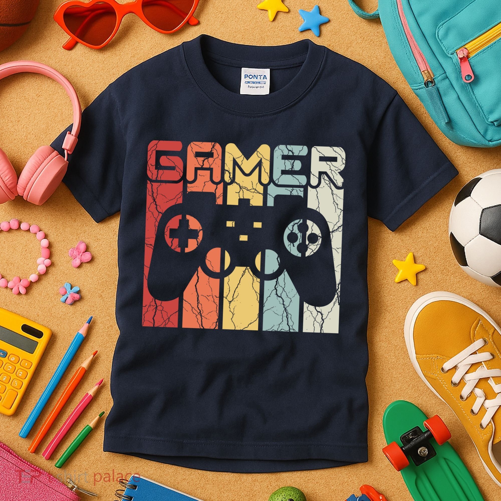 Gamer Retro Controller Kids T-Shirt