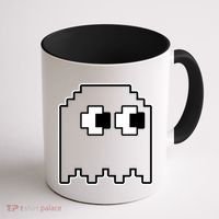 Gamer Retro Pixel Ghost Funny Halloween Coffee Mug thumb 1