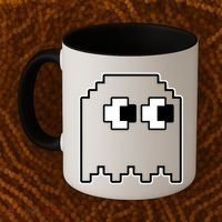 Gamer Retro Pixel Ghost Funny Halloween Coffee Mug thumb 2