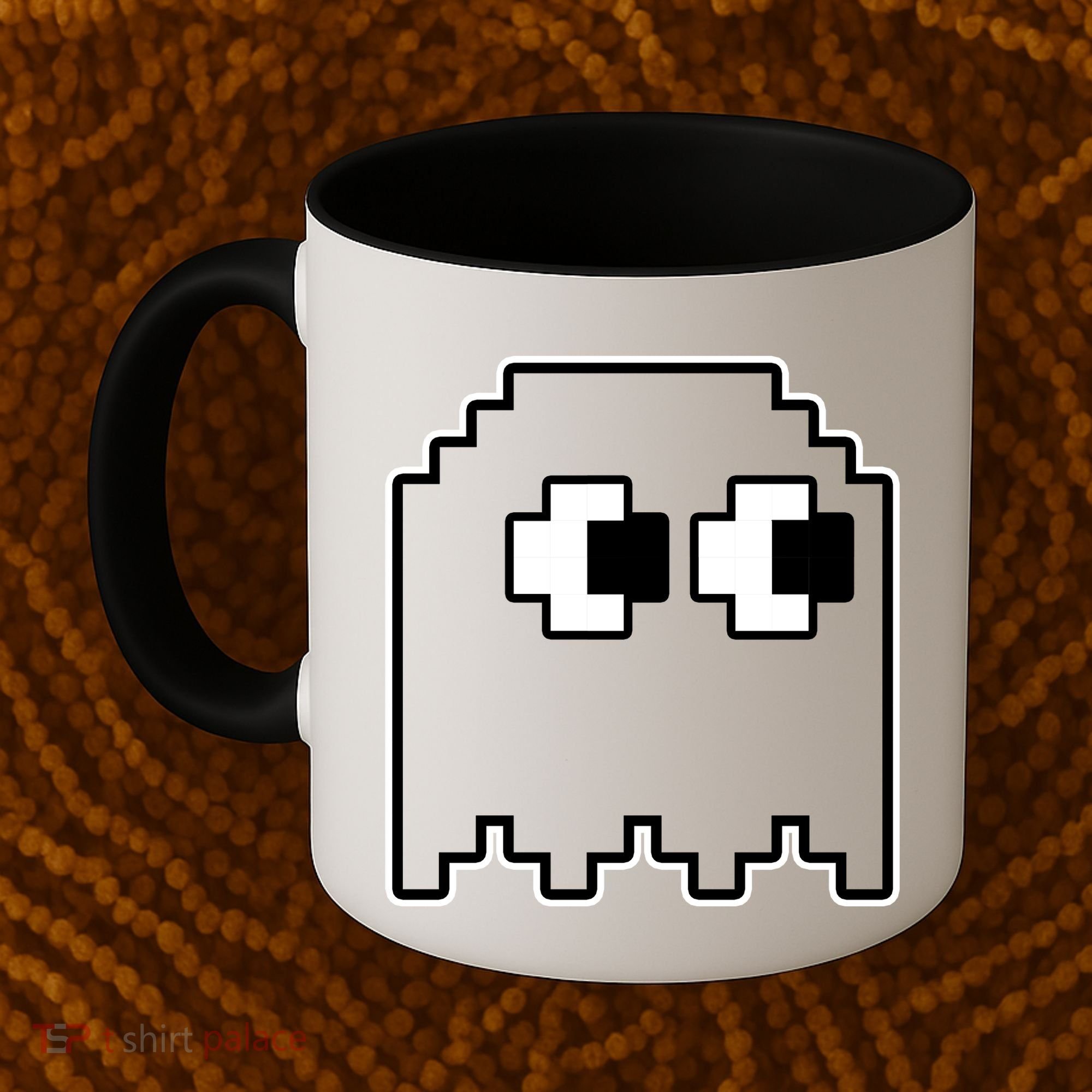 Gamer Retro Pixel Ghost Funny Halloween Coffee Mug