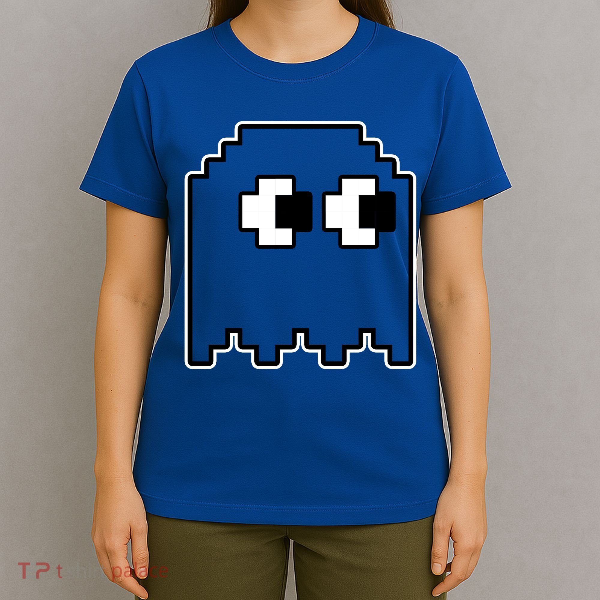 Gamer Retro Pixel Ghost Funny Halloween T-Shirt