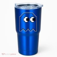 Gamer Retro Pixel Ghost Funny Halloween Tumbler thumb 0