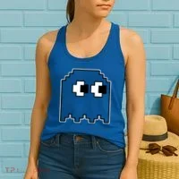 Gamer Retro Pixel Ghost Funny Halloween Women's Tank Top thumb 2