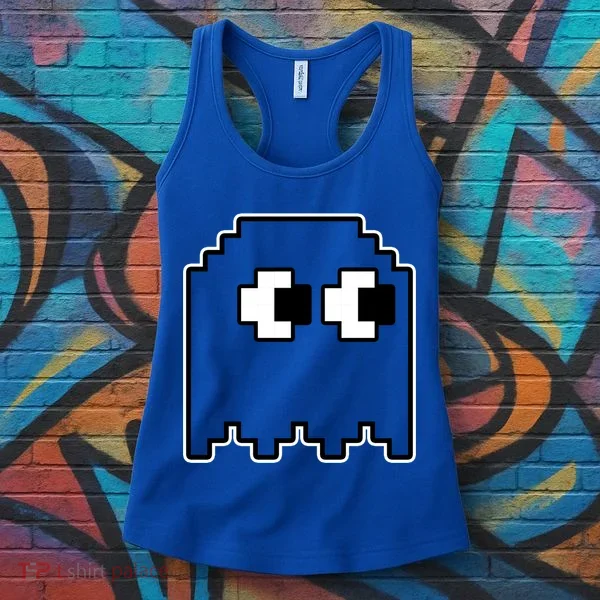 Gamer Retro Pixel Ghost Funny Halloween Women's Tank Top