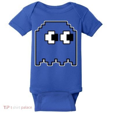 Gamer Retro Pixel Ghost Funny Halloween Baby Bodysuit