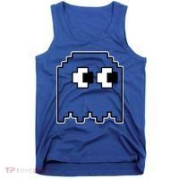 Gamer Retro Pixel Ghost Funny Halloween Tank Top thumb 0