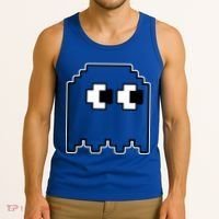 Gamer Retro Pixel Ghost Funny Halloween Tank Top thumb 3