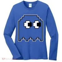 Gamer Retro Pixel Ghost Funny Halloween Women's Long Sleeve Shirt thumb 0