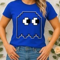Gamer Retro Pixel Ghost Funny Halloween Women's T-Shirt thumb 2