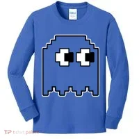 Gamer Retro Pixel Ghost Funny Halloween Kids Long Sleeve Shirt thumb 0