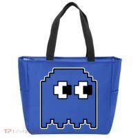 Gamer Retro Pixel Ghost Funny Halloween Tote Bag thumb 0