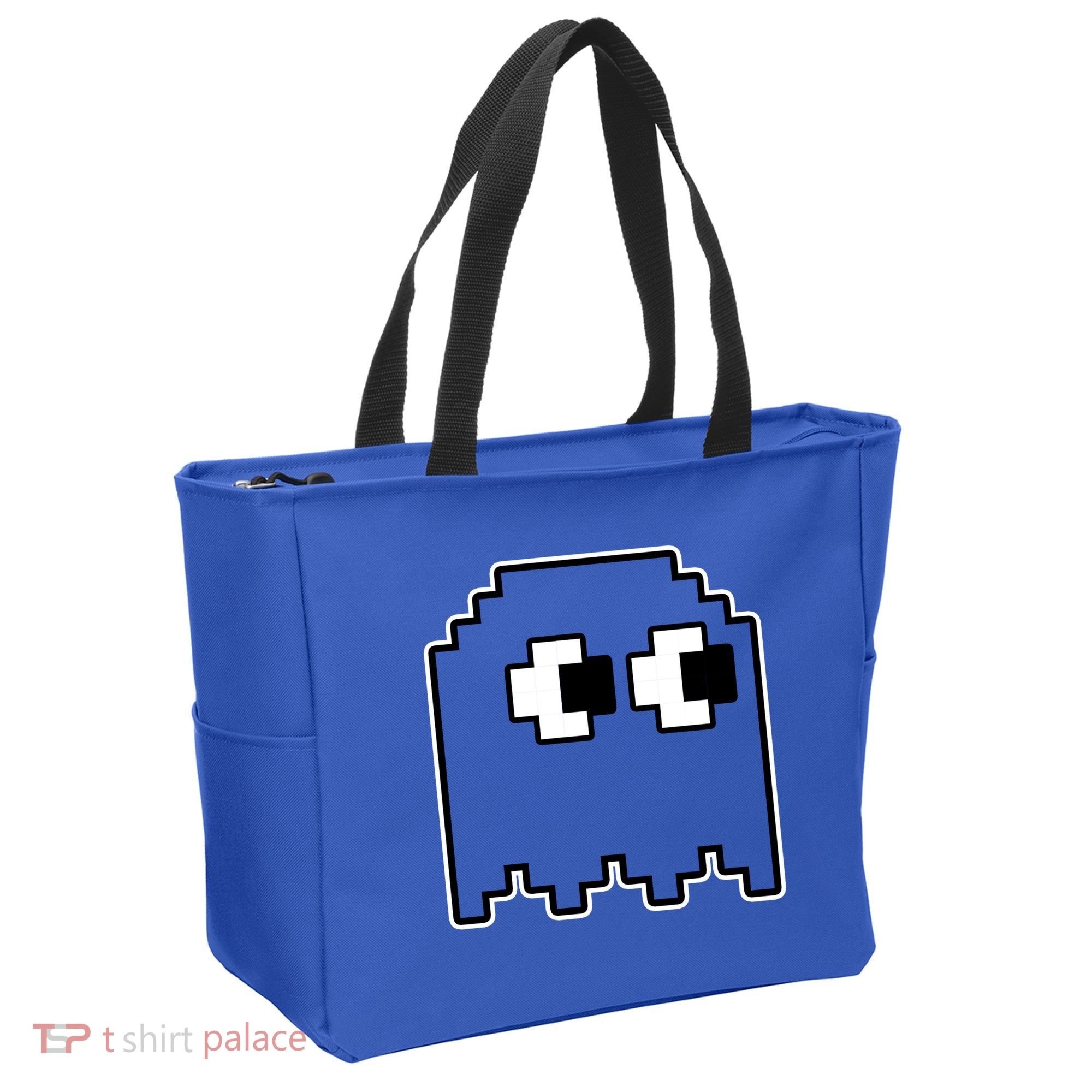 Gamer Retro Pixel Ghost Funny Halloween Tote Bag
