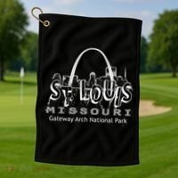 Gateway Arch National Park St. Louis Missouri Souvenir Golf Towel thumb 1
