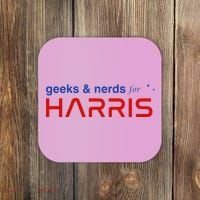 Geeks And Nerds For Kamala Harris Geeks And Nerds For Harris Coaster thumb 0