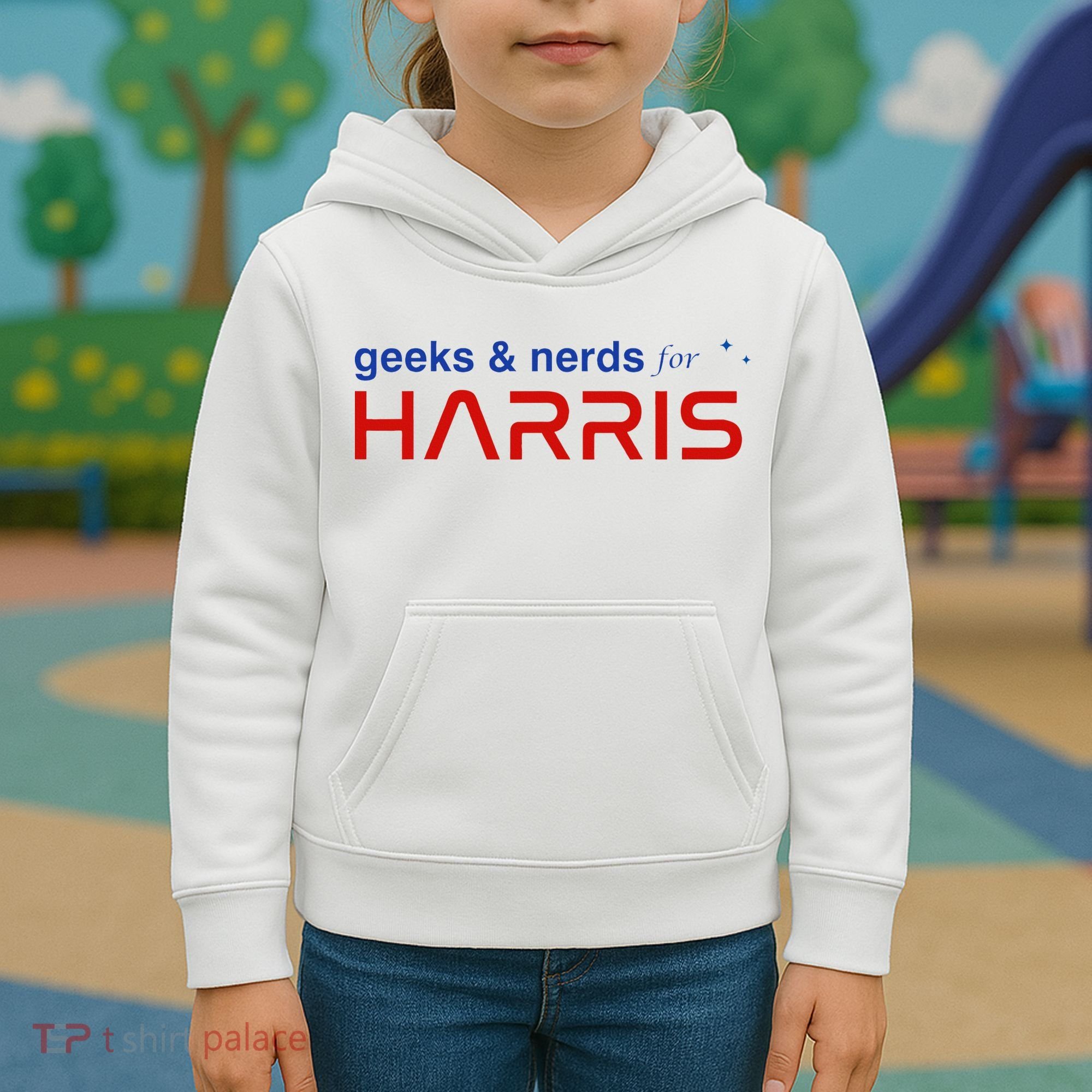 Geeks And Nerds For Kamala Harris Geeks And Nerds For Harris Kids Hoodie