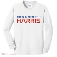 Geeks And Nerds For Kamala Harris Geeks And Nerds For Harris Kids Long Sleeve Shirt thumb 0