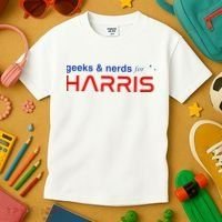 Geeks And Nerds For Kamala Harris Geeks And Nerds For Harris Kids T-Shirt thumb 3