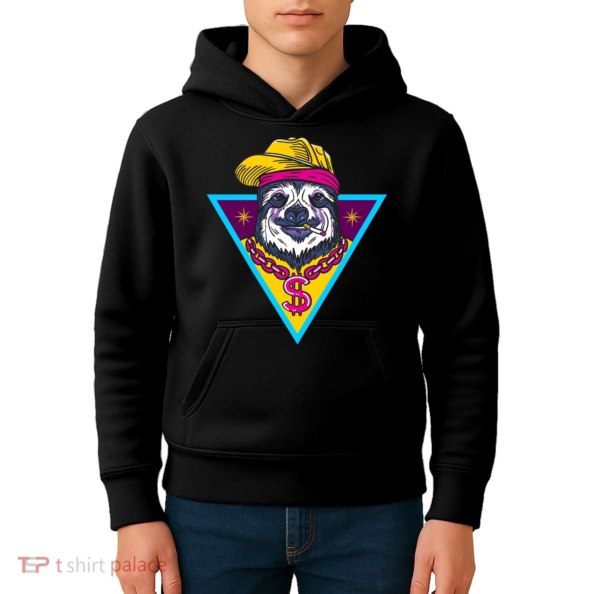 Gangsta Sloth Kids Hoodie