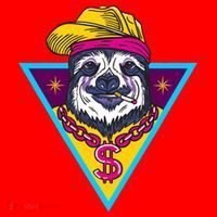 Gangsta Sloth Santa Hat thumb 1