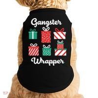 Gangsta Wrapper Funny Christmas Gift Doggie Tank thumb 0