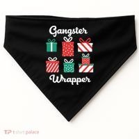 Gangsta Wrapper Funny Christmas Gift USA-Made Doggie Bandana thumb 0