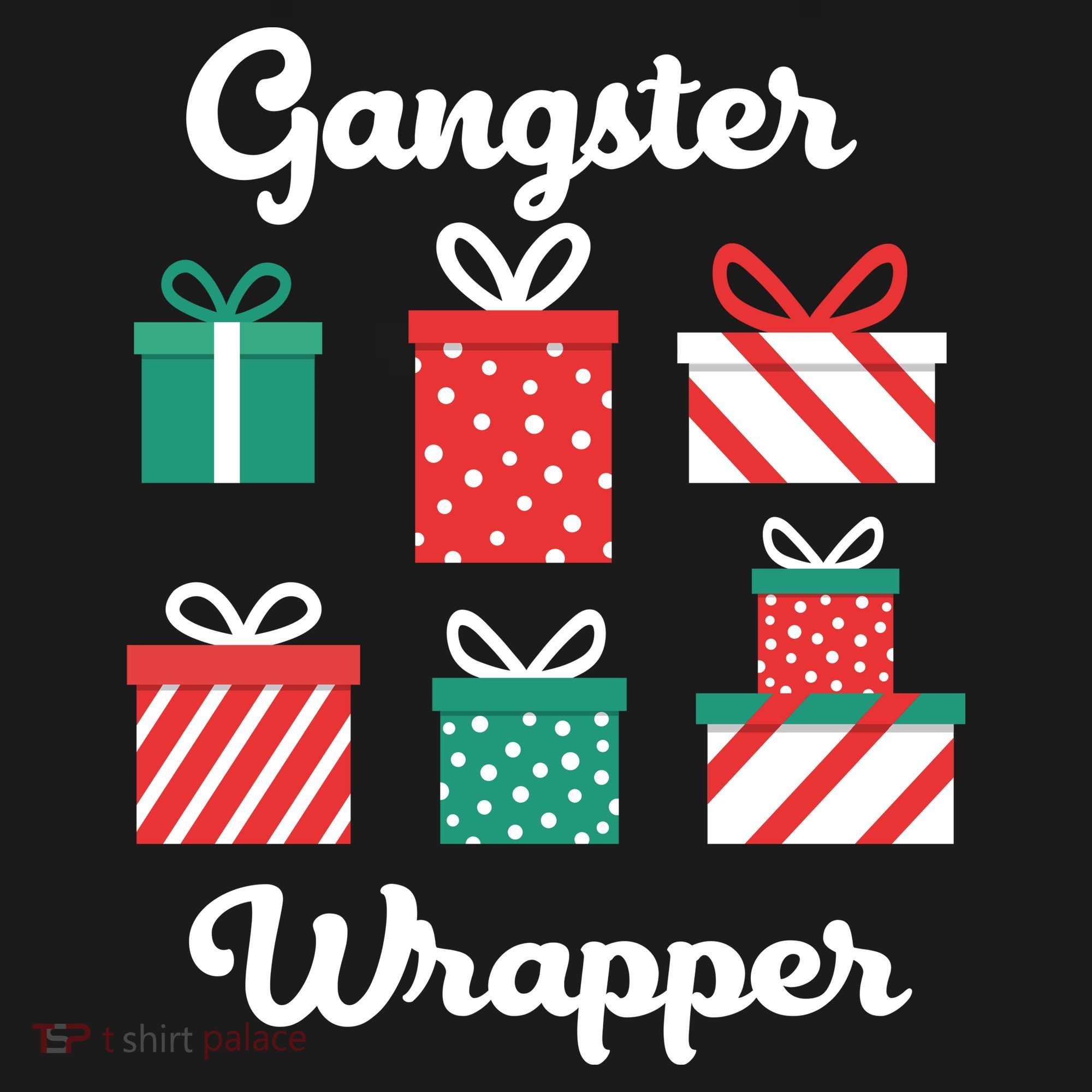 Gangsta Wrapper Funny Christmas Gift USA-Made Doggie Bandana