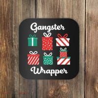 Gangsta Wrapper Funny Christmas Gift Coaster thumb 0