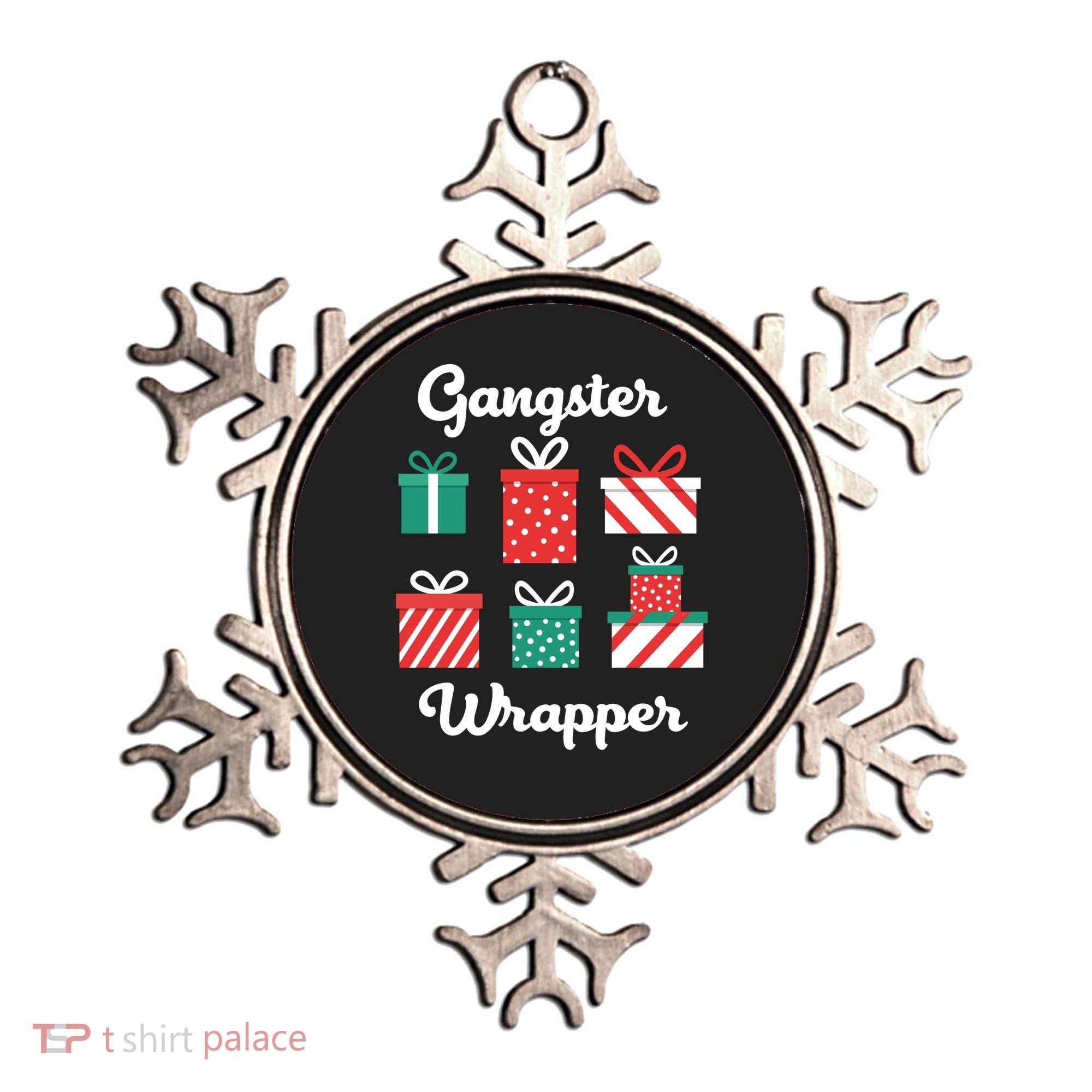 Gangsta Wrapper Funny Christmas Gift Ornament