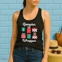 Gangsta Wrapper Funny Christmas Gift Women's Tank Top thumb 2