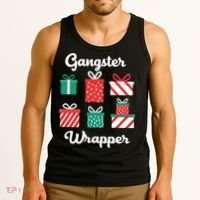 Gangsta Wrapper Funny Christmas Gift Tank Top thumb 3