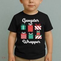 Gangsta Wrapper Funny Christmas Gift Toddler T-Shirt thumb 2