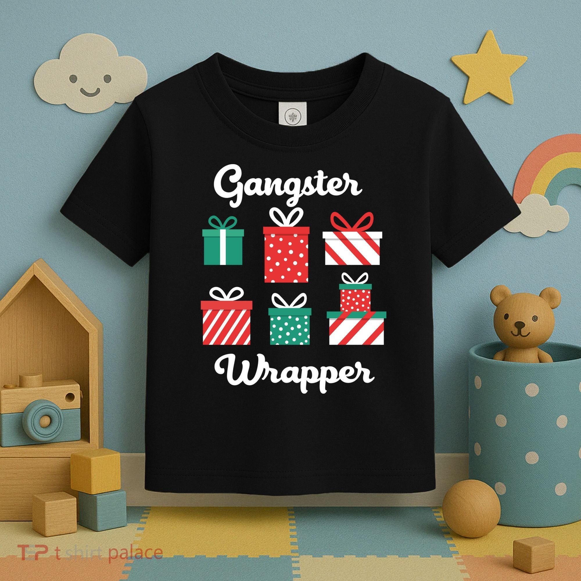 Gangsta Wrapper Funny Christmas Gift Toddler T-Shirt