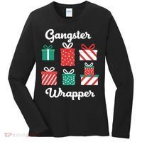 Gangsta Wrapper Funny Christmas Gift Women's Long Sleeve Shirt thumb 0
