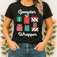 Gangsta Wrapper Funny Christmas Gift Women's T-Shirt thumb 2