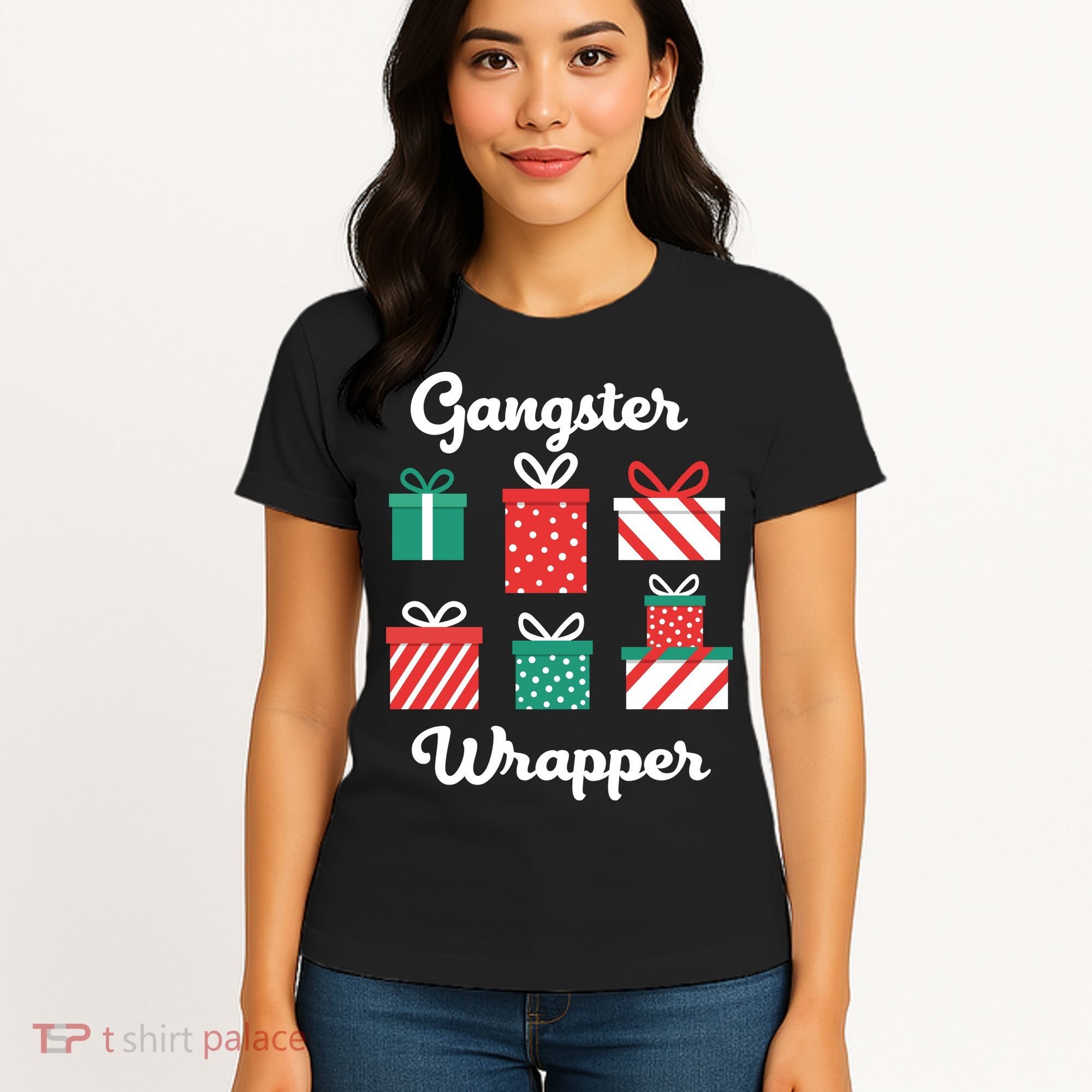 Gangsta Wrapper Funny Christmas Gift Women's T-Shirt
