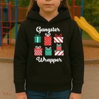 Gangsta Wrapper Funny Christmas Gift Kids Hoodie thumb 3
