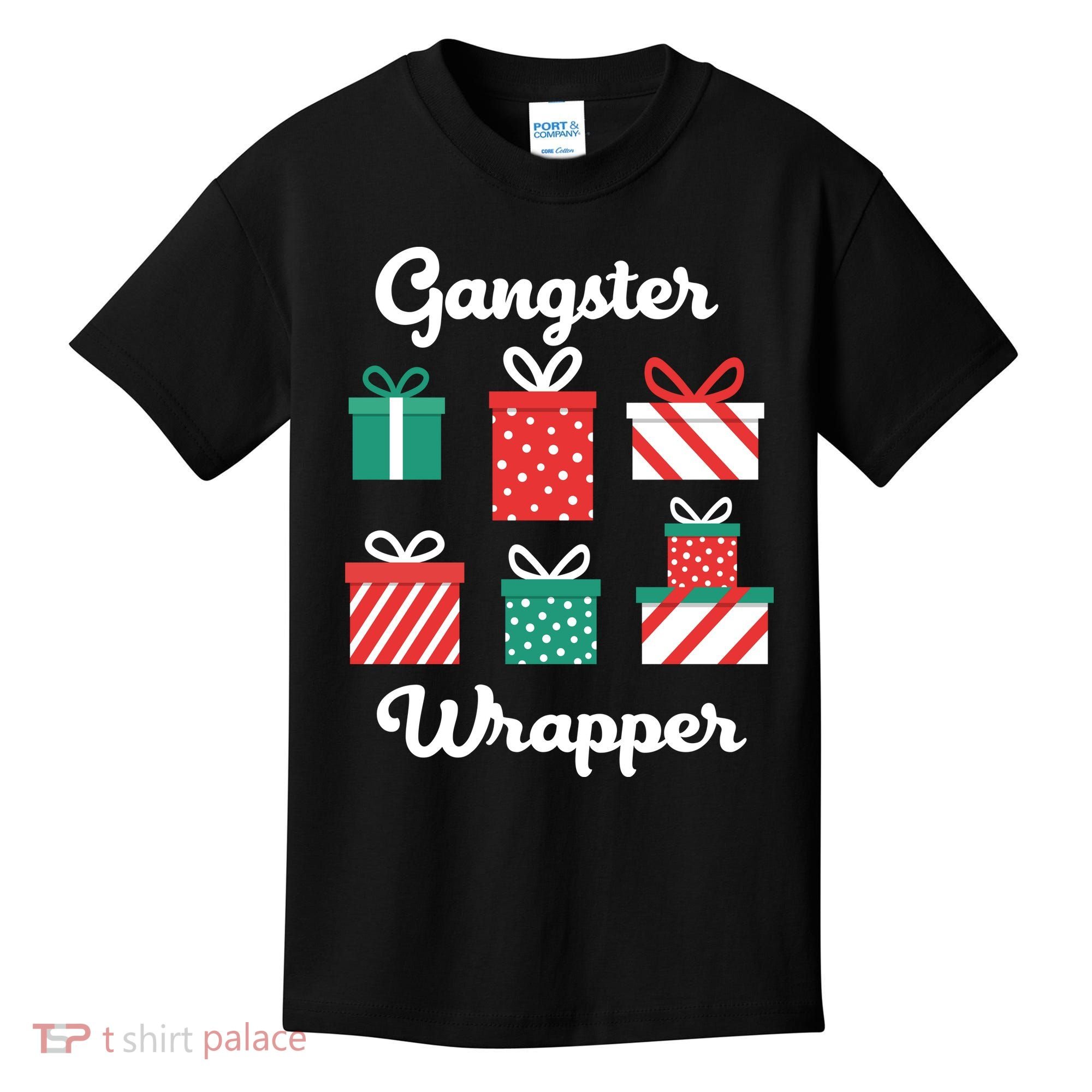 Gangsta Wrapper Funny Christmas Gift Kids T-Shirt