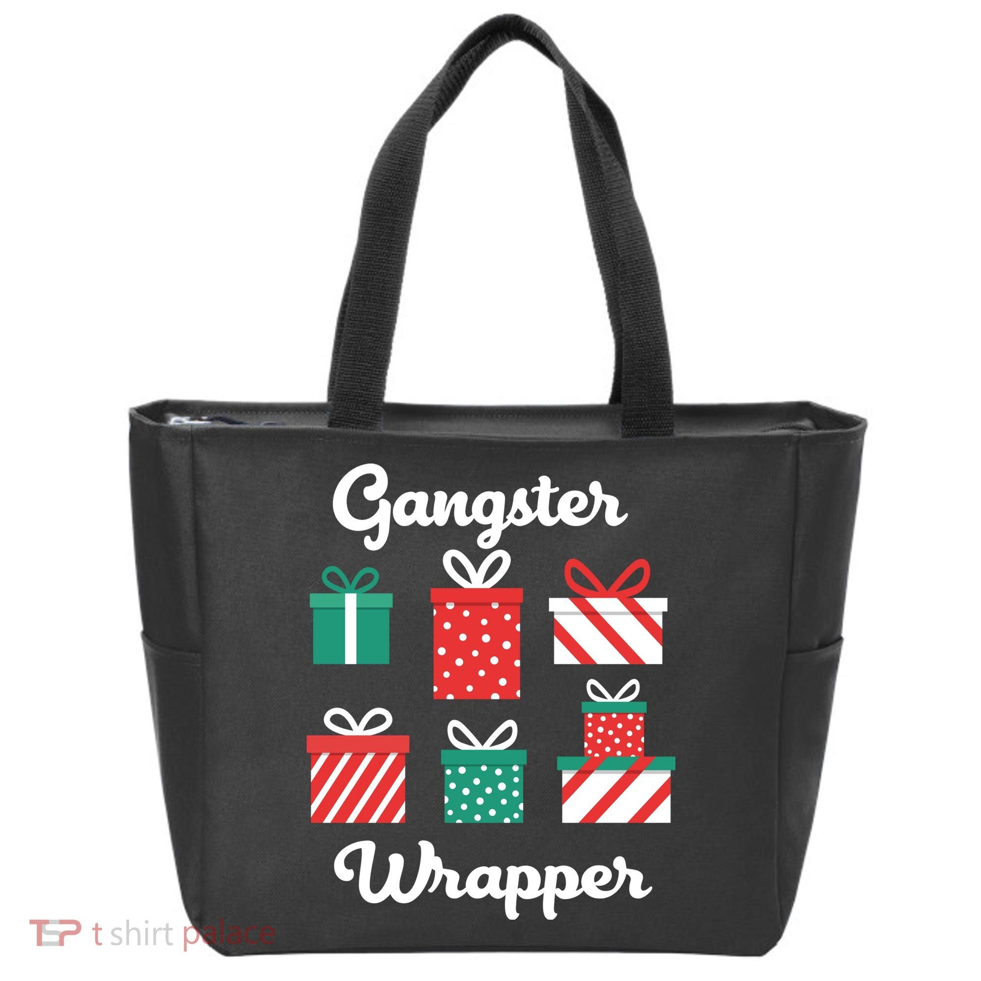 Gangsta Wrapper Funny Christmas Gift Tote Bag