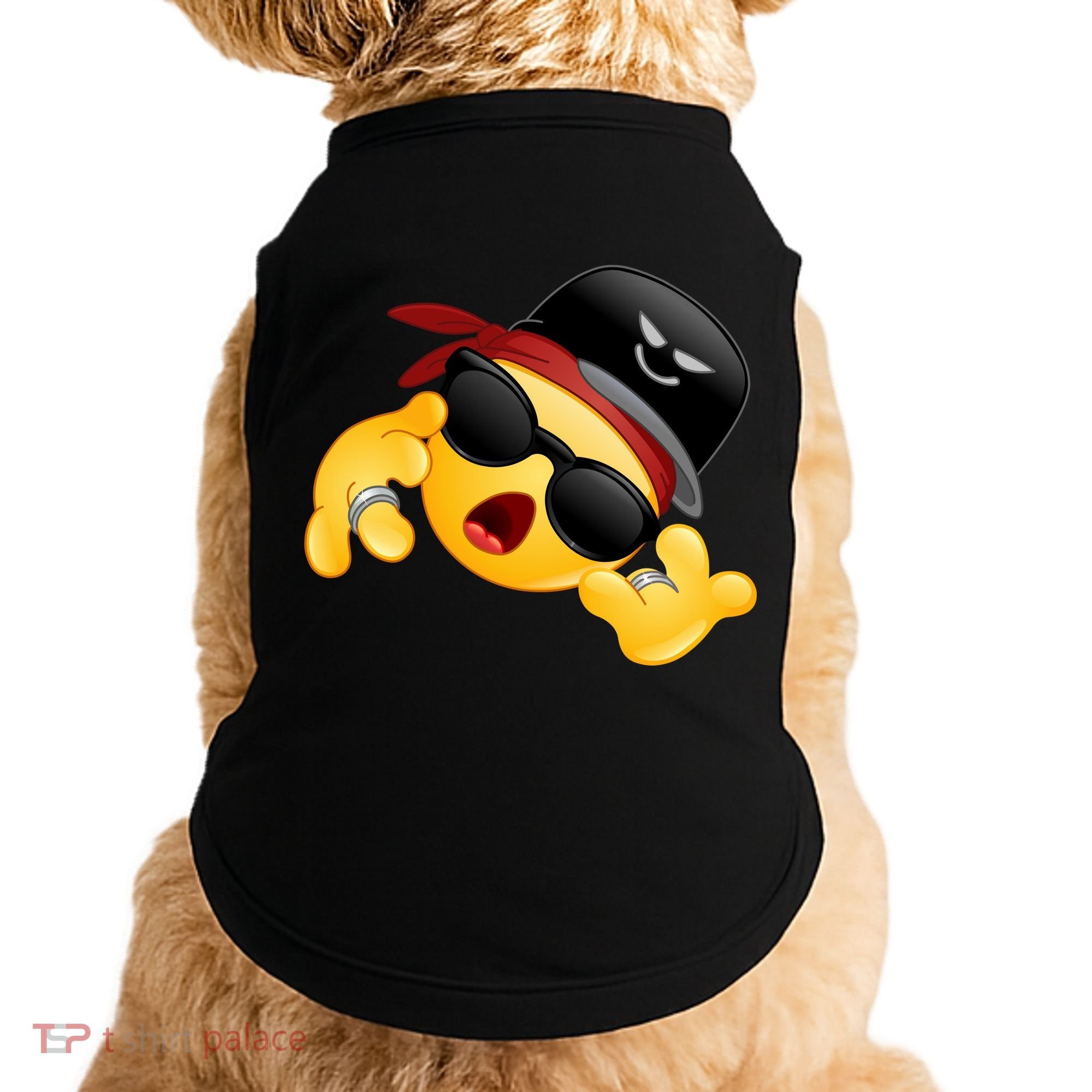 Gangster Emoji Smiley Doggie Tank