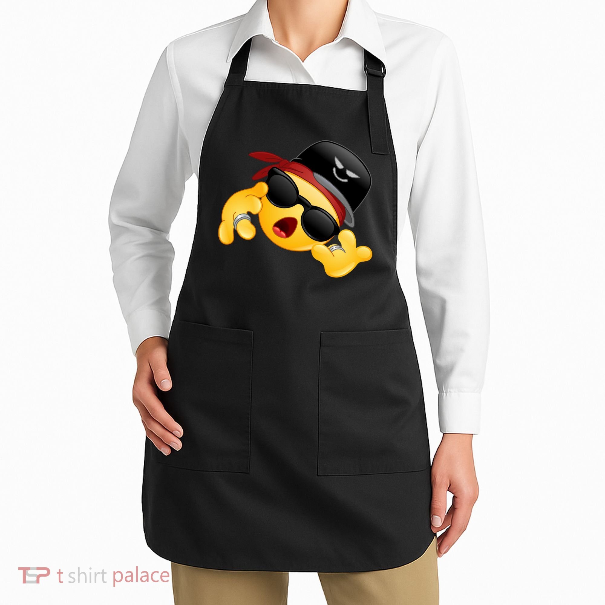 Gangster Emoji Smiley Apron