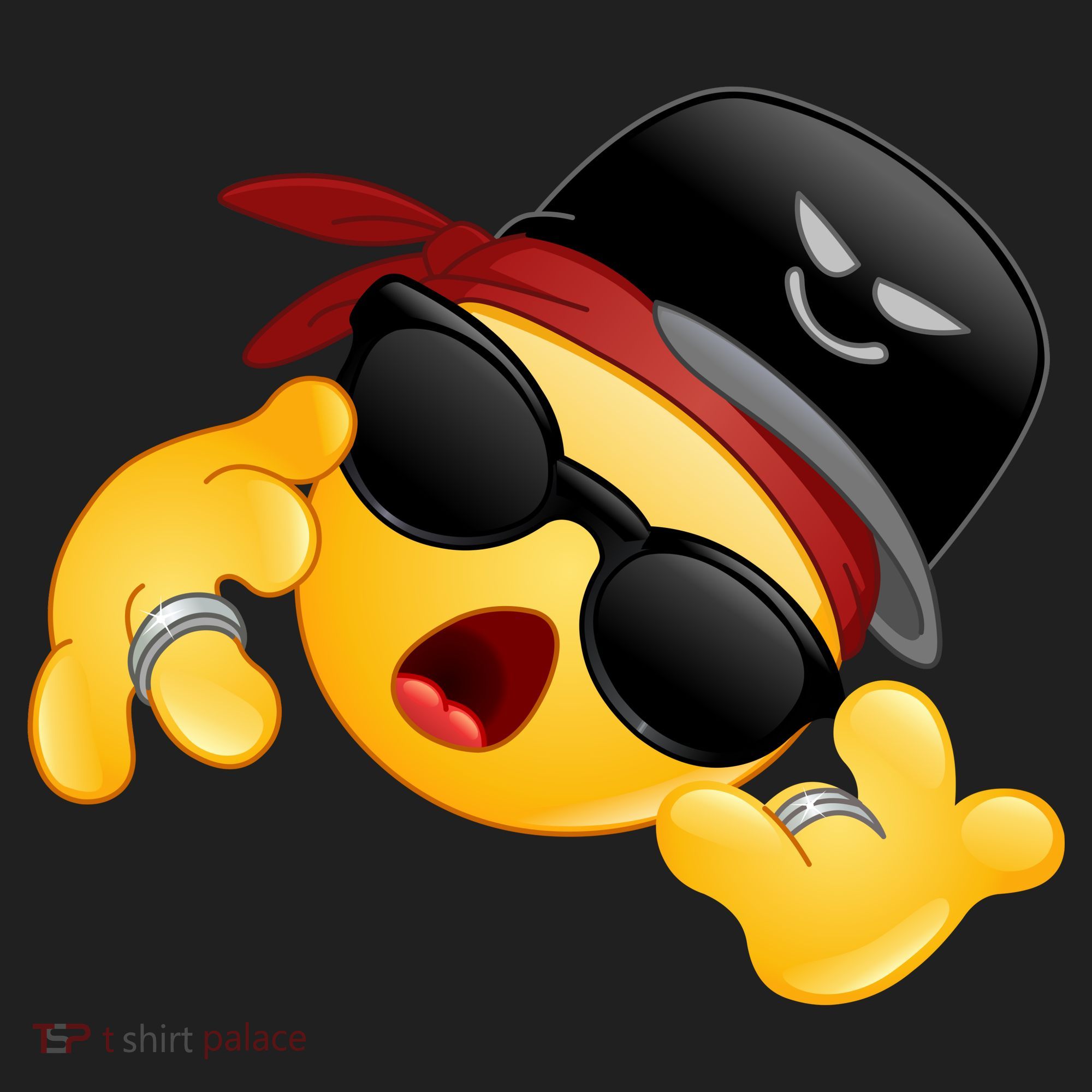 Gangster Emoji Smiley Tumbler